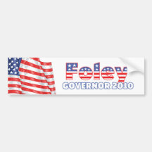 Foley Patriotic American Flag 2010 Elections Bumper Stickers