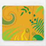 Foliage in orange background mouse mat