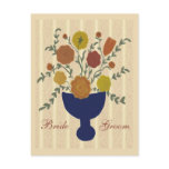 Folk Art Flower Arrangement Save the Date Postcard