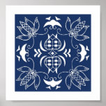 Folk Art Flower Design posters