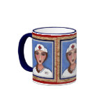 Folk Art Nurse - RN / nursing mug of healing