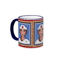 Folk Art Nurse - RN / nursing mug of healing