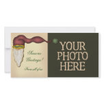 Folk Art Santa Photo Card Template