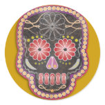 Folk Art Skull - day of the dead stickers