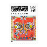 Folk Butterfly Postage Stamps