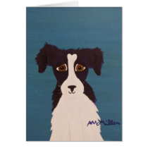 folk dog #133 greeting card