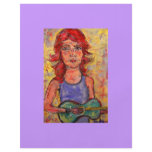 folk girl and colourful guitar flyers