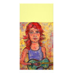 folk girl and colourful guitar photo cards