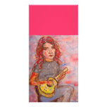 folk girl and ukulele photo cards