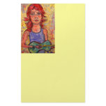 folk girl with colourful guitar personalized stationery