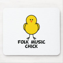 Folk Music Chick Mouse Mat