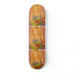 folk rock girl playin' electric collage skateboards