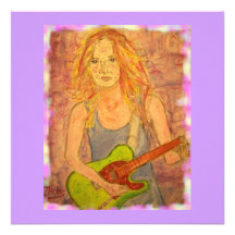 folk rock girl playin' electric invite