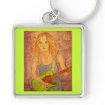 folk rock girl playin' electric keychains
