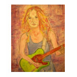 folk rock girl playin' electric t-shirts
