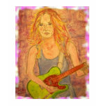 folk rock girl playin' t-shirts