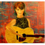 folk singer girl photo sculptures