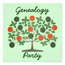 Folkart Family Tree Genealogy Meetings Invitations