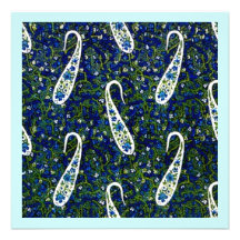 Folkart Folk Art Style Paisley Pattern Invitations