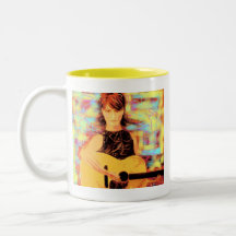 folksinger girl coffee mugs