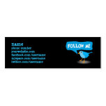 Follow Me Blue Bird Slim Profile Business Cards