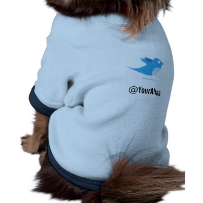 Follow Me on Twitter Pet T Shirt by netgrrl