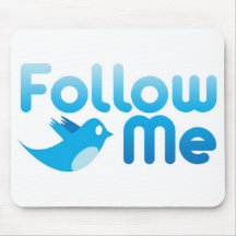 Follow Me Twitter Mr Funny Parody Mouse Mats