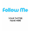 follow me (twitter) t-shirts