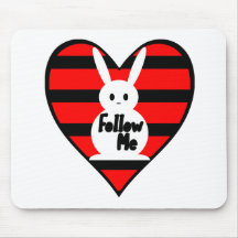 Follow Me White Rabbit Mouse Mats