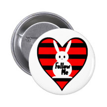 Follow Me White Rabbit Pins