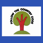 Follow The Country Code postcards