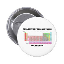 Follow The Periodic Table It's The Law (Chemistry) Button