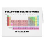 Follow The Periodic Table It's The Law (Chemistry) Cards