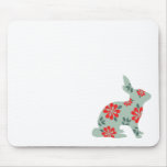 Follow the rabbit Alice matrix fair isle print mousepads