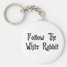 Follow The White Rabbit Keychain