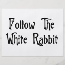 Follow The White Rabbit Personalized Flyer