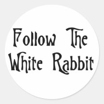Follow The White Rabbit Sticker