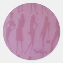 Fondo de chicas etiquetas redondas