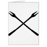 fondue spit icon greeting card