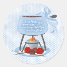 Fondue Wedding Shower Sticker
