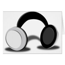 fone-ouvido-cartoon_Vector  HEADPHONES MUSIC Greeting Cards