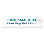 Food Allergies Find A Cure Bumper Sticker bumper stickers