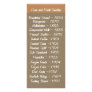 Food and Drink Timeline Chart Rack Card