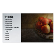 Food - Apples - Apples in a basket Business Card Templates