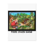 Food Chain Gang Funny Gifts Tees & Collectibles Postcards