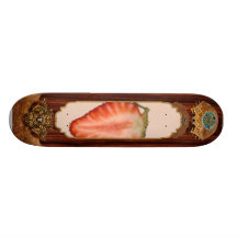 Food - Fruit - Slice of Strawberry Skateboard Deck
