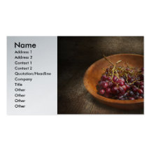 Food - Grapes - A bowl of grapes Business Cards