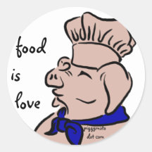 Food Is Love, Pig Chef Stickers