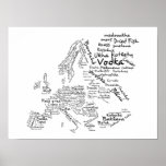 Food Map of Europe (SMALL) Poster