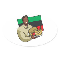 Food Offering Oval Sticker